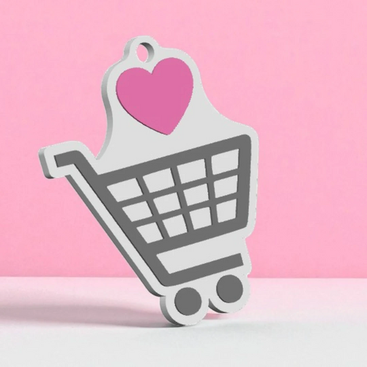 Cute Shopping Cart Keychain