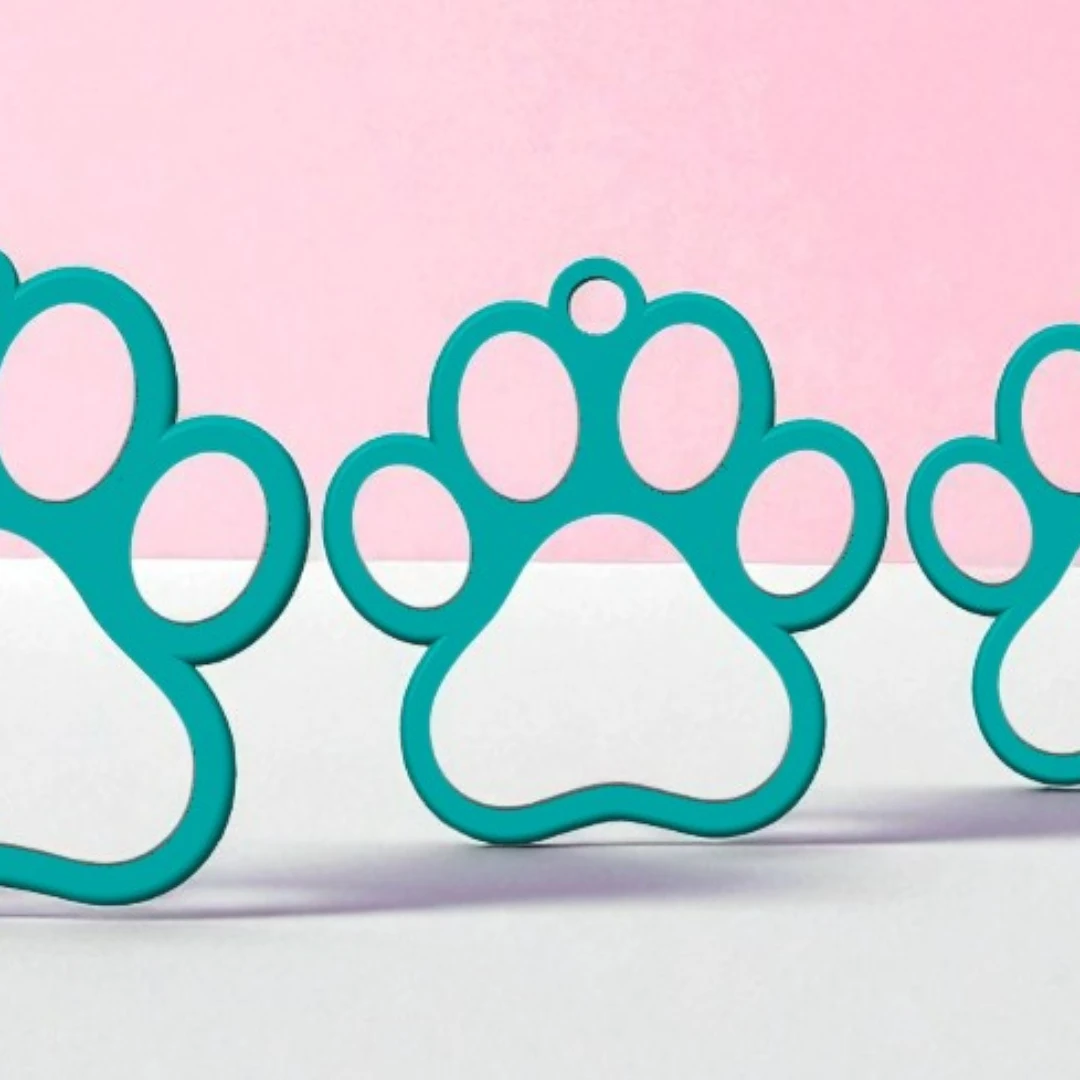 Dog Paw Keychain