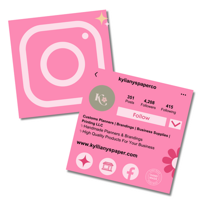 Mini Instagram Business Cards