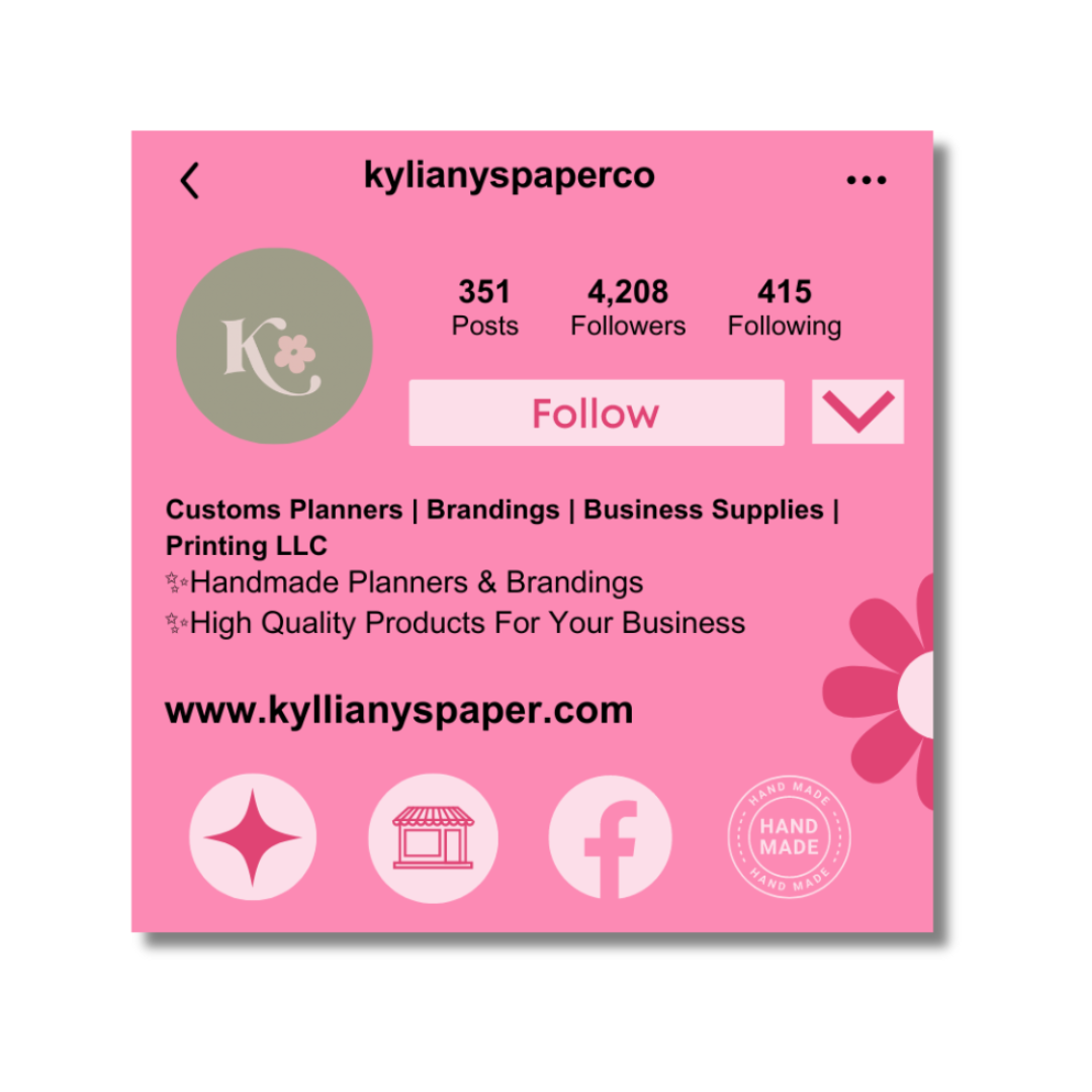 Mini Instagram Business Cards