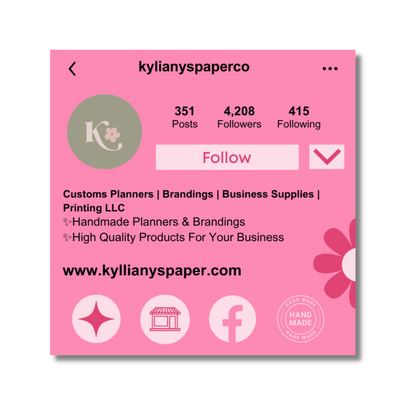 Mini Instagram Business Cards