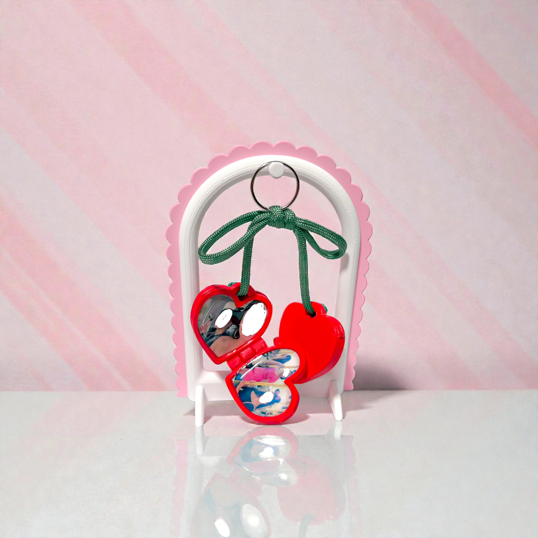 Cherry Heart Keychain