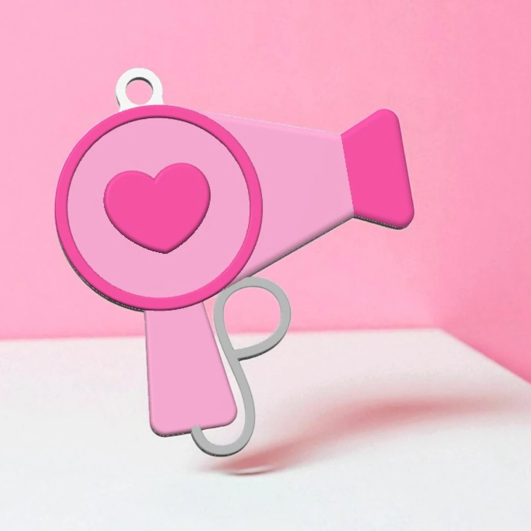 Hair Dryer / Stylist Keychain
