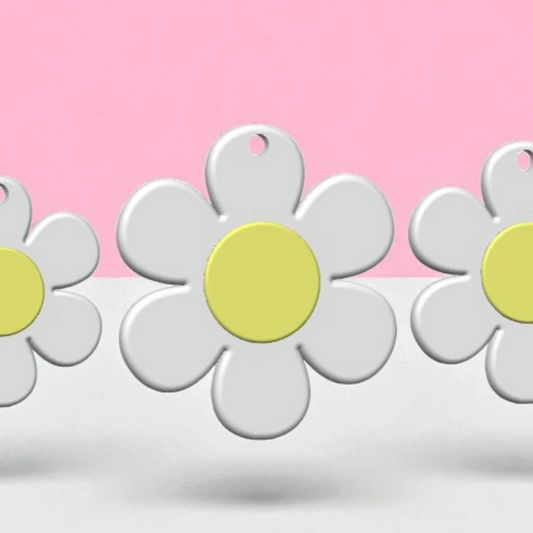 Flowers Keychain (Sunflower , Rose & Daisy)