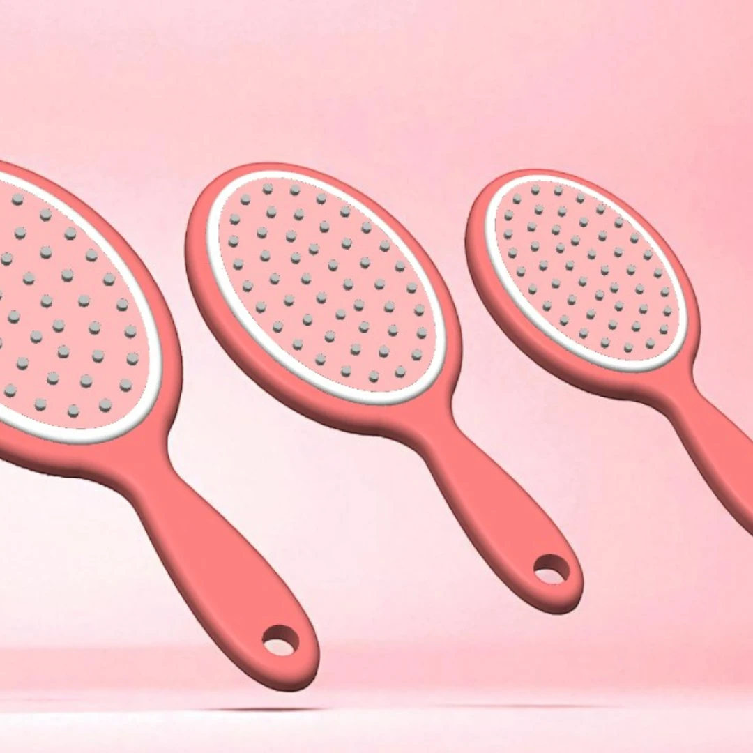 Hair Brush Keychain
