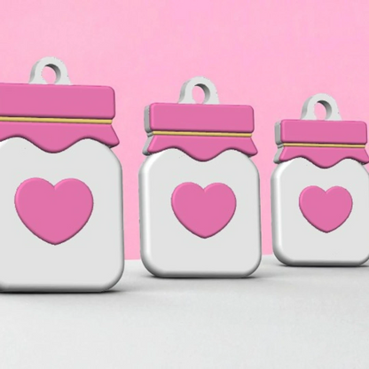 Heart Jar Acrylic Keychain | Kawaii Love Accessory