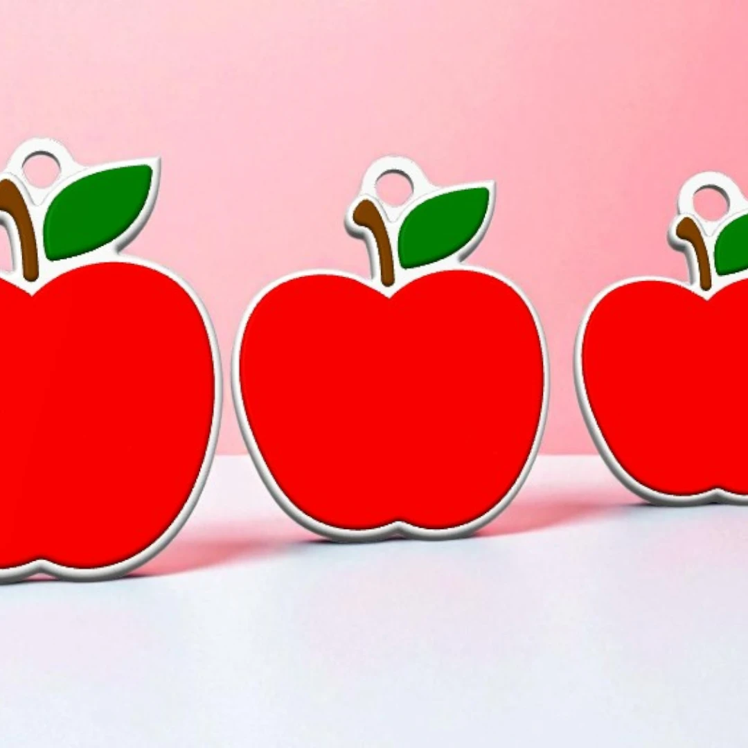 Apple / Teacher Keychain
