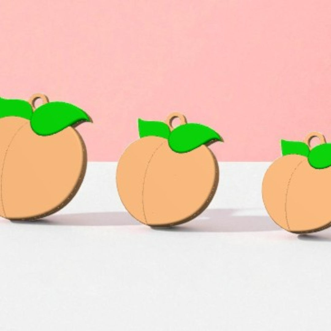 Peach Keychain
