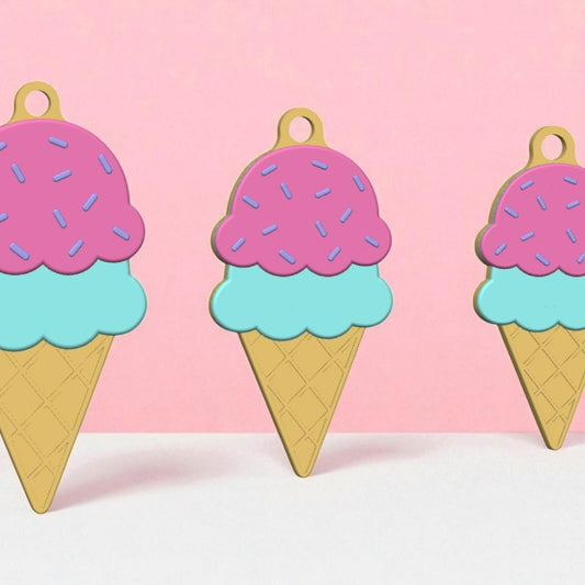 Ice-cream Cone Keychain