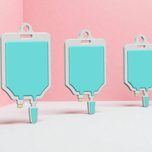 Medical IV Drip Bag Keychain | Nurse & Doctor