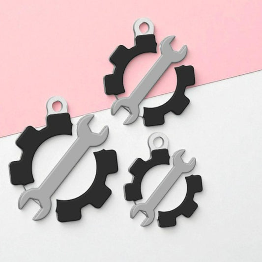 Gear & Wrench Keychain – Mechanical & Engineers