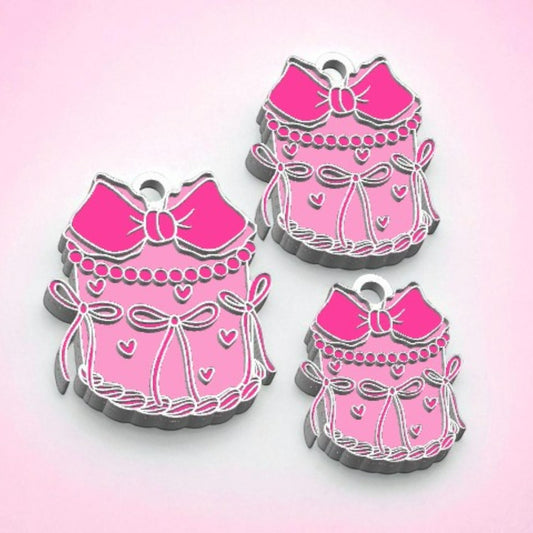 Coquette Cake Keychain