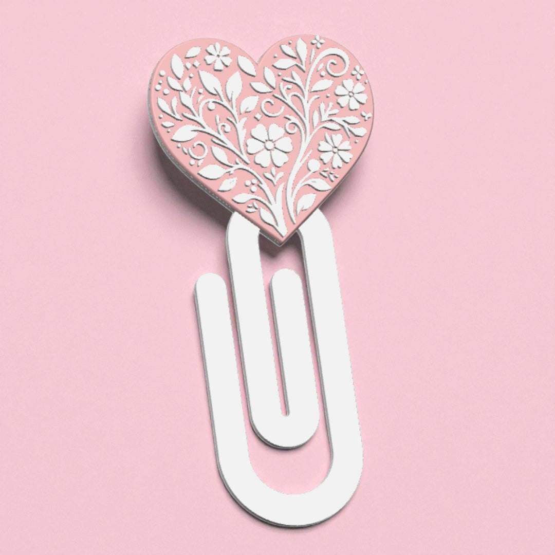 Heart Flower Paper Clip