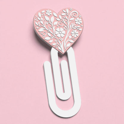 Heart Flower Paper Clip