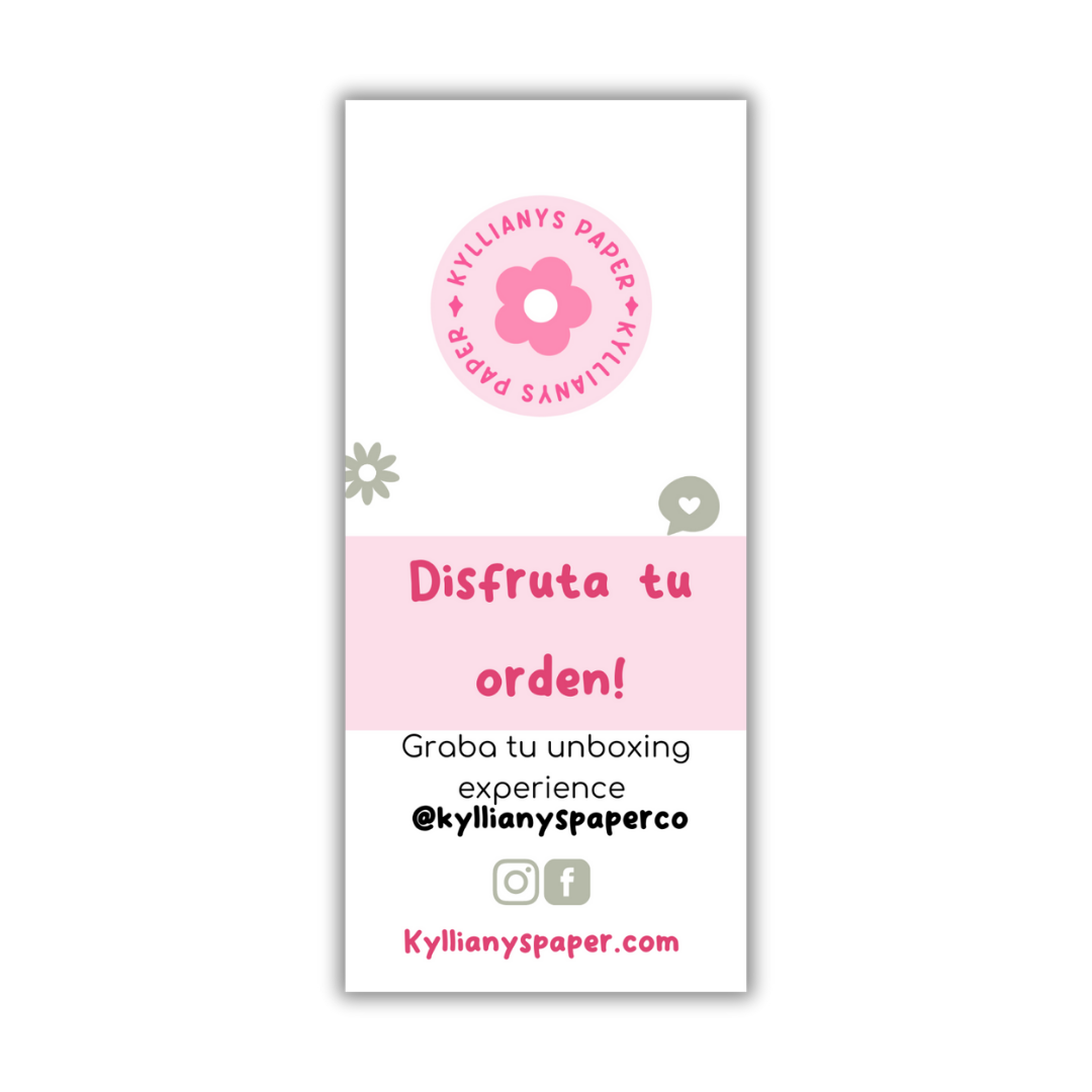 Enjoy your order stickers