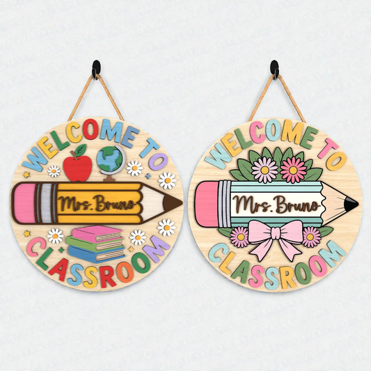 Classroom Welcome Door Sign 12"