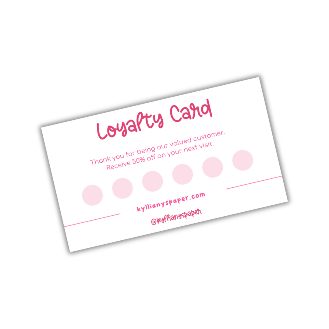 Loyalty Card Minimalist – kyllianyspaper